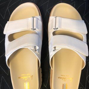 NWT!  Sam Edelman Eliana White Leather Slides Size 8